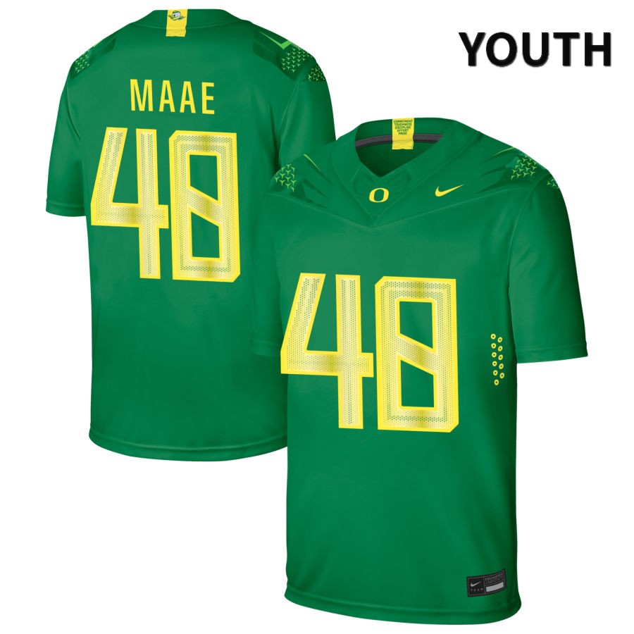 Oregon Ducks Youth #48 Treven Maae Football College Authentic Green NIL 2022 Nike Jersey DIE34O1F